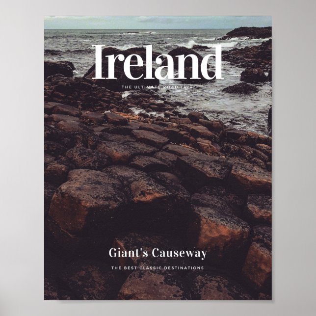 Affiche Causeway géant Irlande - Belle falaise (Devant)