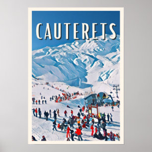Affiche Cauterets Station de ski