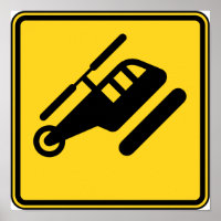 Caution Helicopter Sign