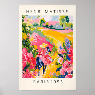 Affiche Cavalier Art Mexicain, Décor Campagne Florale,