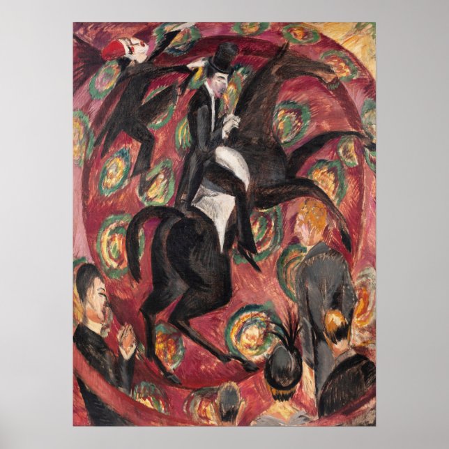 Affiche Cavalier de cirque Kirchner Expressionnisme Beaux- (Devant)