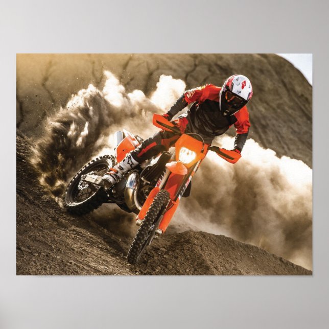 Affiche Cavalier de Motocross (Devant)