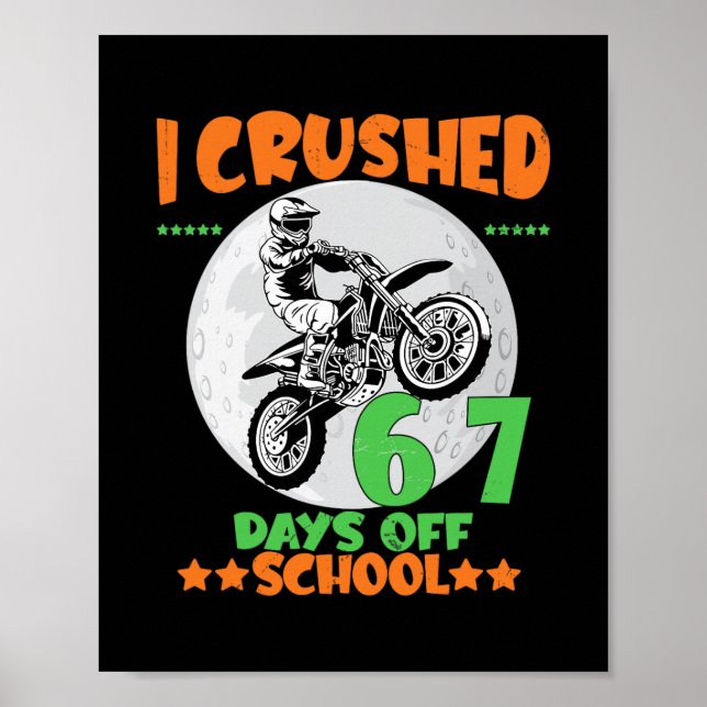 Affiche Cavalier de motocross a écrasé 67 jours d'élève  (Devant)