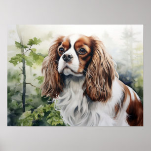 Affiche Cavalier King Charles Spaniel Blenheim