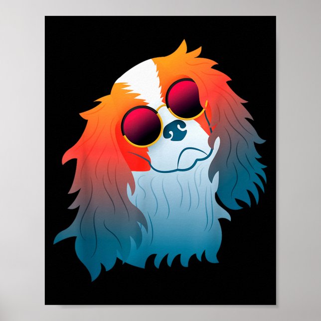 Affiche Cavalier King Charles Spaniel Cadeau Drôle Maman C (Devant)