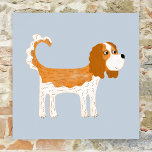 Affiche Cavalier King Charles Spaniel Chien<br><div class="desc">Cute Blenheim Cavalier King Charles Spaniel design chien pour faire sourire les amoureux des animaux. Art original de Nic Squirrell.</div>