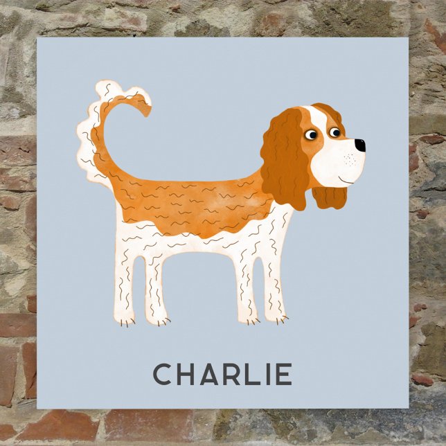 Affiche Cavalier King Charles Spaniel Chien Personnalisé (Créateur téléchargé)