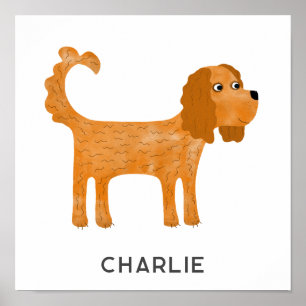 Affiche Cavalier King Charles Spaniel Chien Personnalisé