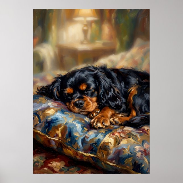 Affiche Cavalier King Charles Spaniel endormi | Oi (Devant)