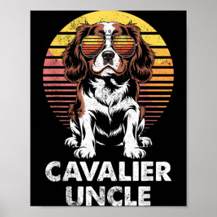 Affiche Cavalier King Charles Spaniel Oncle Chien Vintage