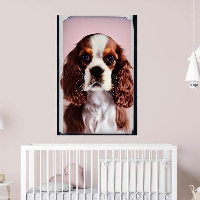Affiche cavalier roi charles spaniel AI7 (Pépinière 2)