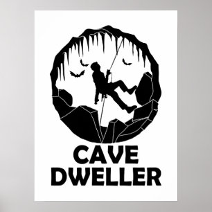 Affiche Cave Dweller - Caver Spelunking Speleology