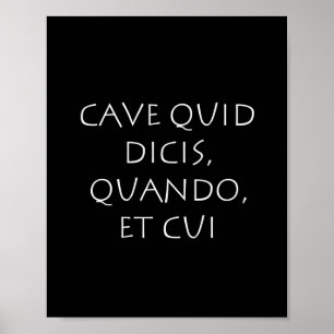 Affiche Cave quiis quando et cui