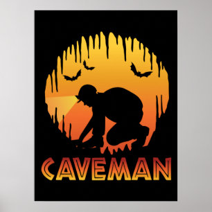 Affiche Caveman - Drôle Spéléologie de spéléologie
