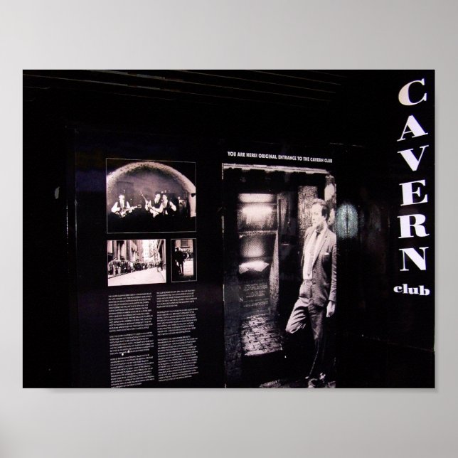 Affiche Cavern Club Entrée Originale, Liverpool, Royaume-U (Devant)