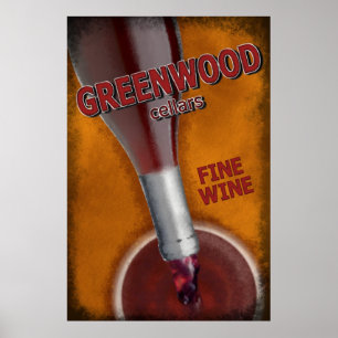 Affiche Caves de Greenwood - vin fin