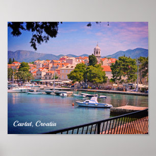 Affiche Cavtat, Croatie vue sur la ville