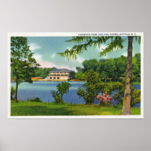 Affiche Cazenovia Park Vue sur le lac et le casino