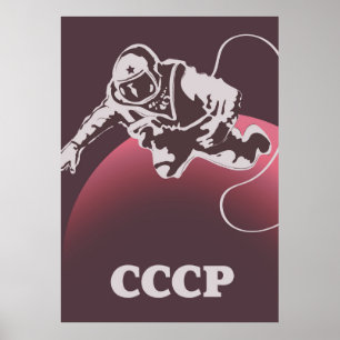 Affiche CCCP Cosmonaut