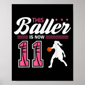 Affiche Ce Baller a 11 ans Baseball 11e anniversaire
