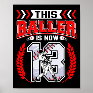 Affiche Ce Baller A Maintenant 13 Ans Amateurs De Baseball