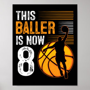 Affiche Ce Baller A Maintenant 8 Ans Basketball 8ème Birth