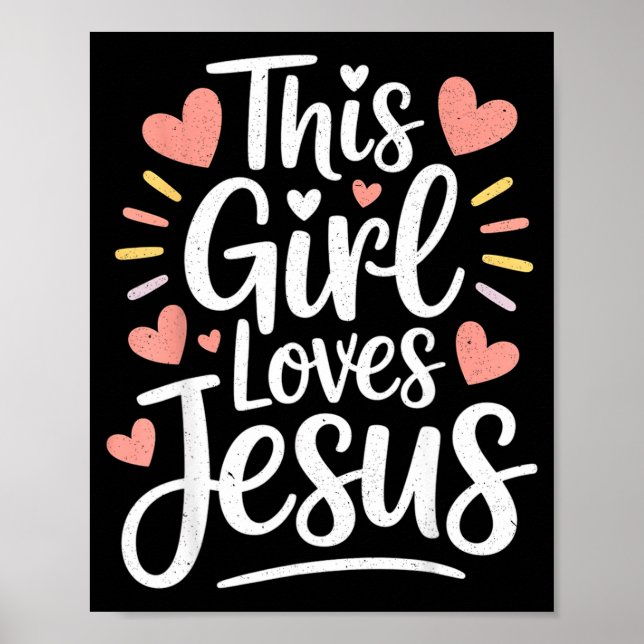 Affiche Ce cadeau de fille aime Jésus pour adolescent chré (Devant)