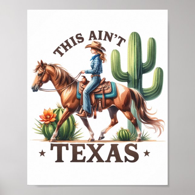 Affiche Ce Cheval Cowgirl n'est pas Texas (Devant)