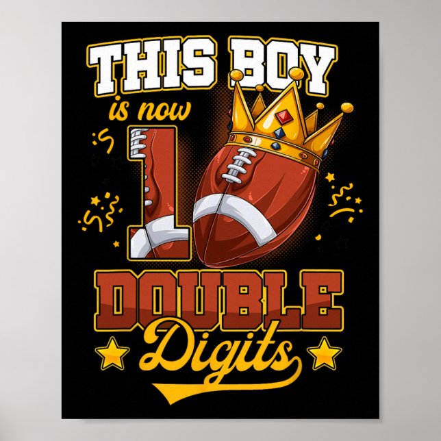 Affiche Ce Garçon Est Maintenant 10 Chiffres Double Footba (Devant)