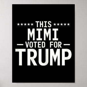 Affiche Ce Mimi A Voté Pour Trump 2024, Fière Grand-Mère V