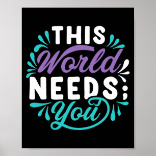 Affiche Ce Monde a Besoin de Vous Design Tri-Blend Premium
