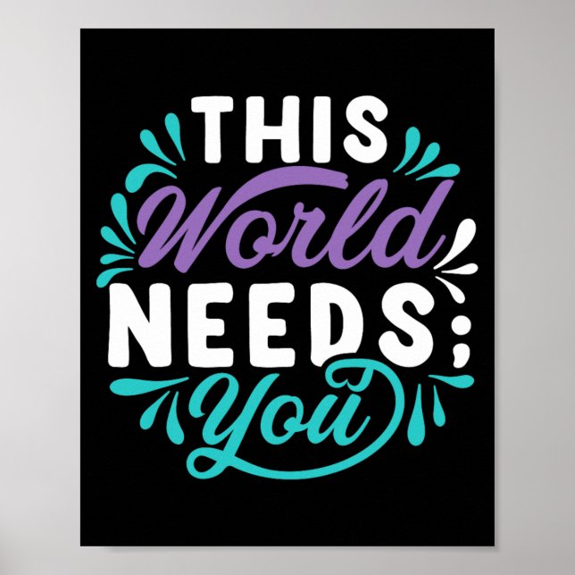 Affiche Ce Monde a Besoin de Vous Design Tri-Blend Premium (Devant)