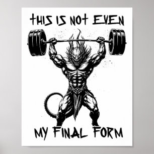 Affiche Ce n'est même pas ma forme finale Gym Beast Bodybu