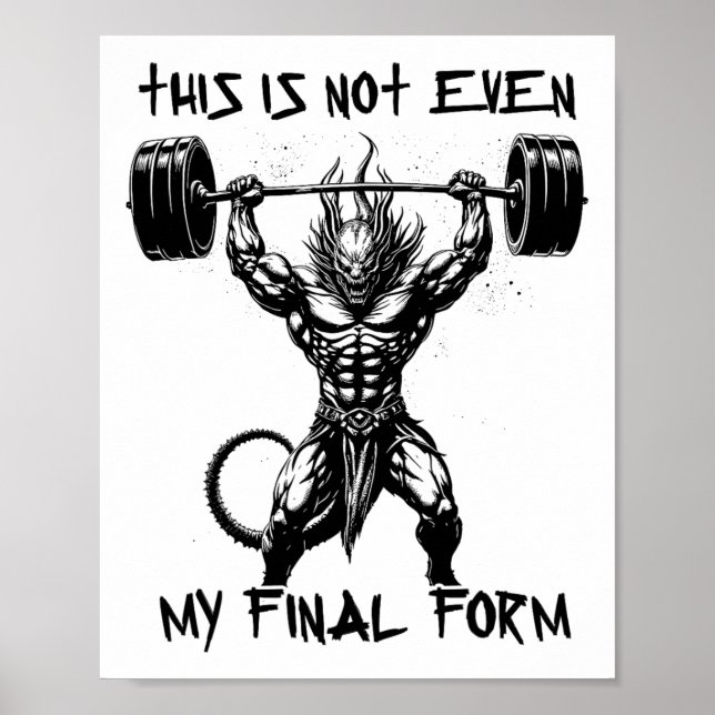 Affiche Ce n'est même pas ma forme finale Gym Beast Bodybu (Devant)