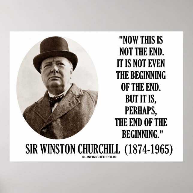 Affiche Ce N'Est Pas Le Début Final (Winston Churchill) (Devant)