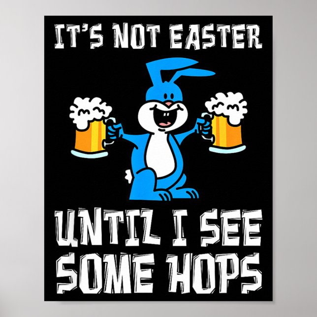 Affiche Ce n'est pas Pâques avant Hops Bunny et Beer Pun D (Devant)