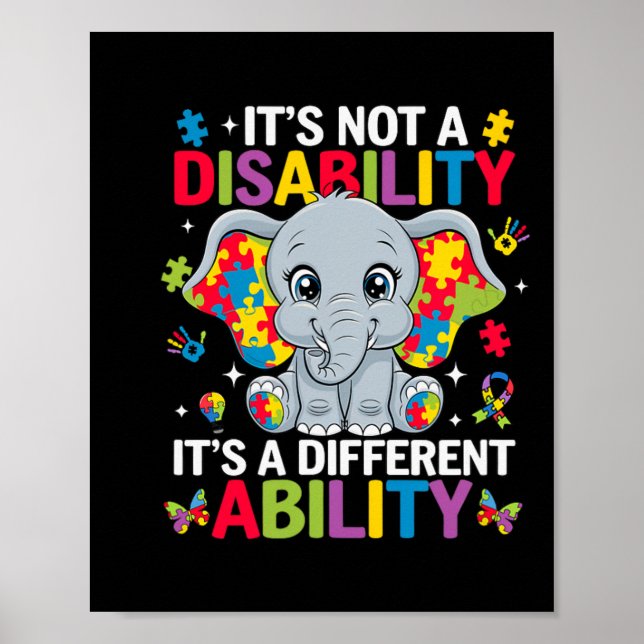 Affiche Ce n'est pas un handicap C'est une capacité différ (Devant)