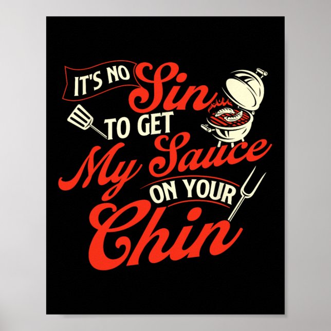 Affiche Ce n'est pas un péché d'obtenir ma sauce sur votre (Devant)
