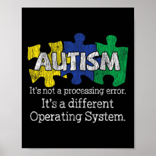 Affiche Ce n'est pas une erreur de traitement Autistique e