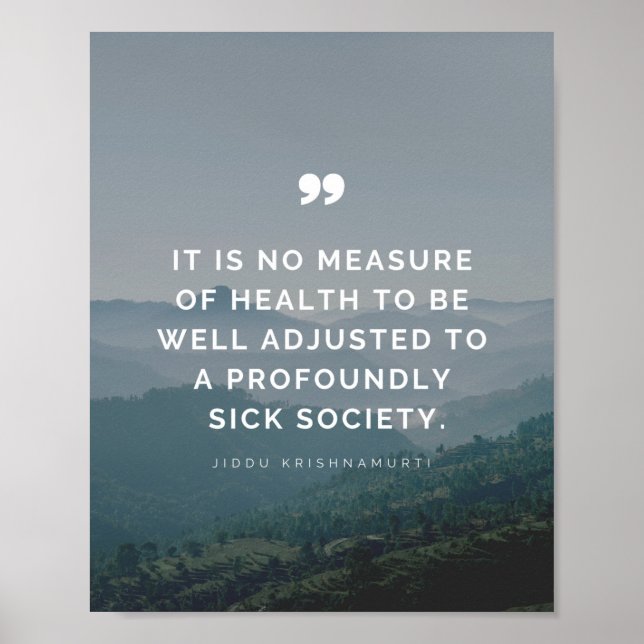 Affiche Ce n'est pas une mesure de santé - Jiddu Krishnamu (Devant)