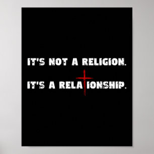 Affiche Ce N'Est Pas Une Religion C'Est Une Relation Relig