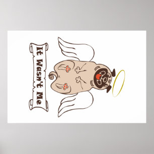 Affiche Ce n'était pas moi ange carlin drôle de citation