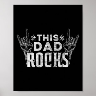 Affiche Ce papa déchire Rock N Roll Heavy Metal Fête des P