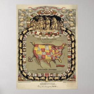 Affiche "Ce Porcineograph" (Forbes) BigMapBlog.com 1876