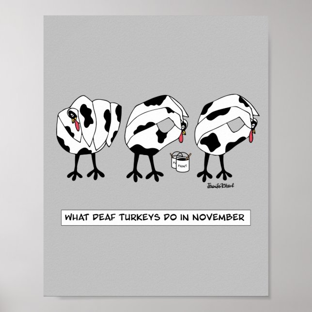 Affiche Ce que font les dindes Sourdes sur l'affiche de no (Devant)