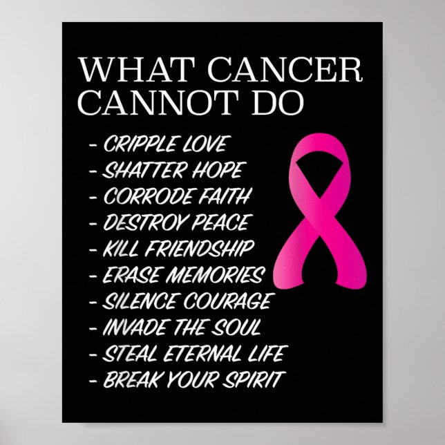 Affiche Ce que le cancer ne peut pas faire - _ Sensibilisa (Devant)