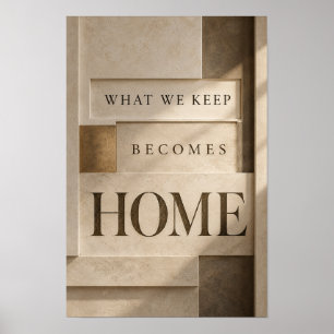 Affiche Ce que nous gardons devient accueil Typographie mu