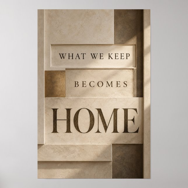 Affiche Ce que nous gardons devient accueil Typographie mu (Devant)