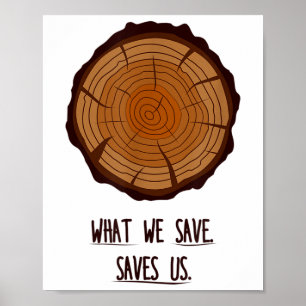 Affiche Ce que nous nous sauvons Protection des forêts nat