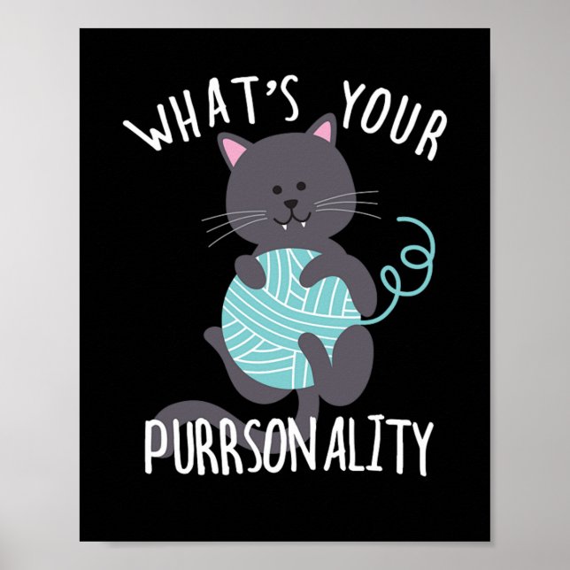 Affiche Ce que votre Pursonalité Chat Kitten Purring (Devant)